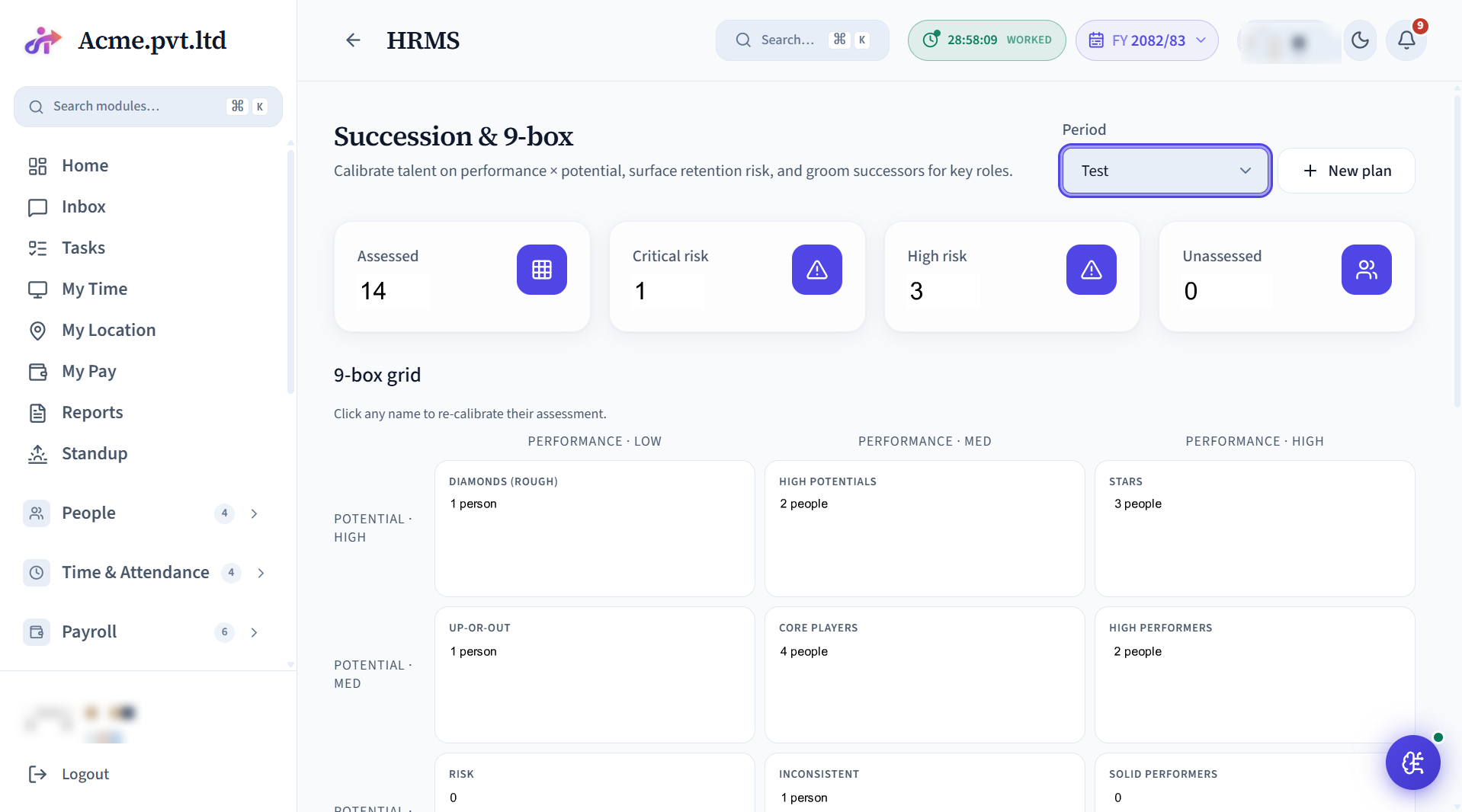 Succession screen